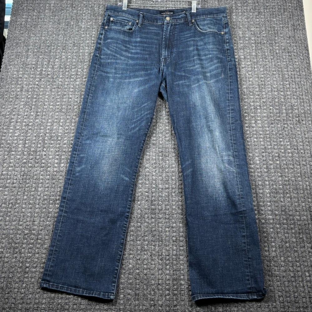 Lucky Brand 181 Relaxed Straight Jeans 38x32 (40x32 Actual) Dark Blue Denim